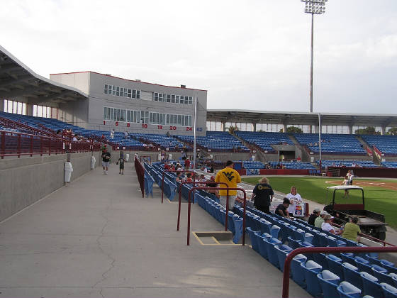 The aisleway at Ed Smith Stadium, Sarasota