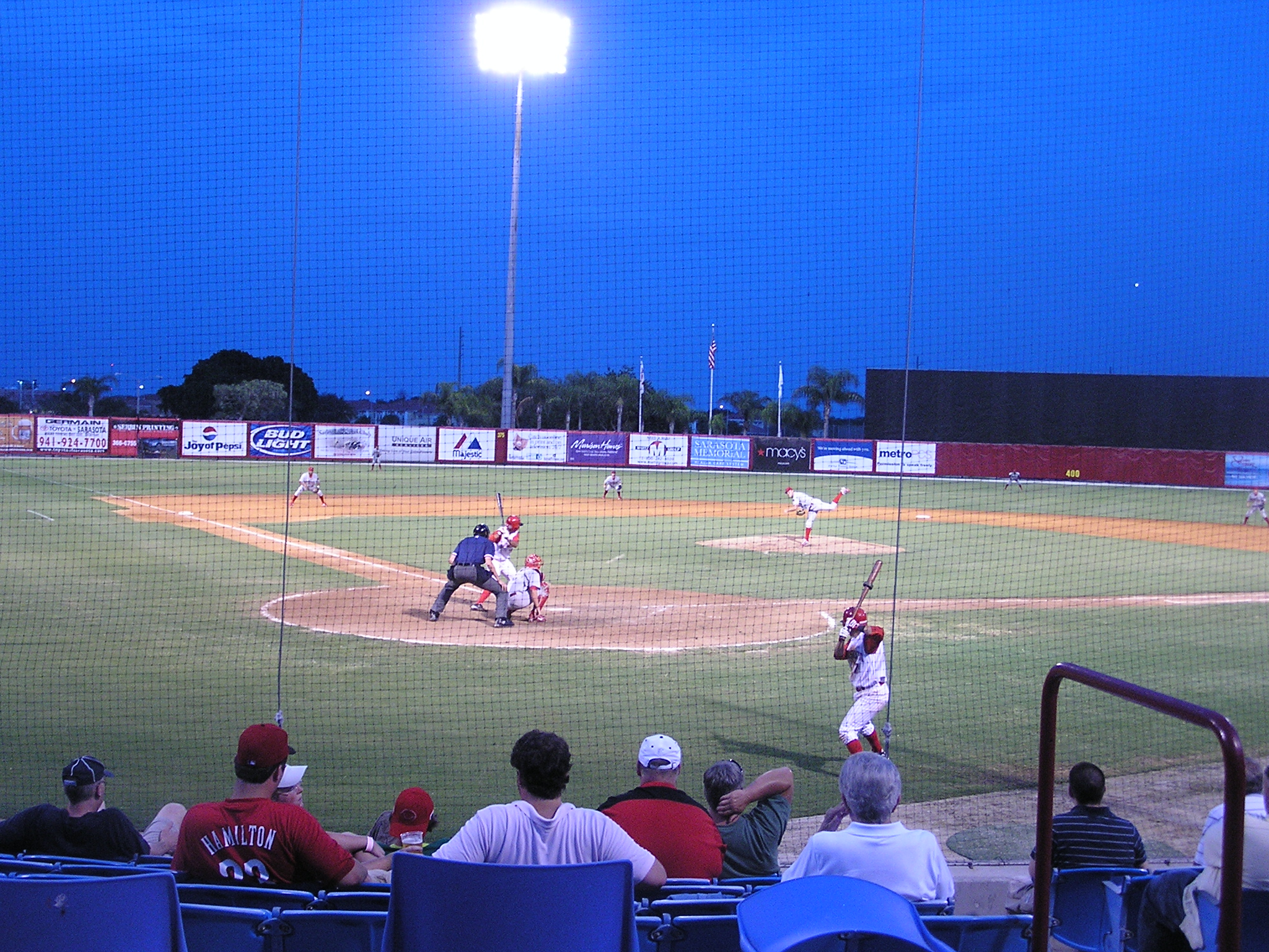 Nightfall at Ed Smith Stadium, Sarasota